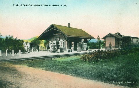 Watercolor pompton plains railroad station